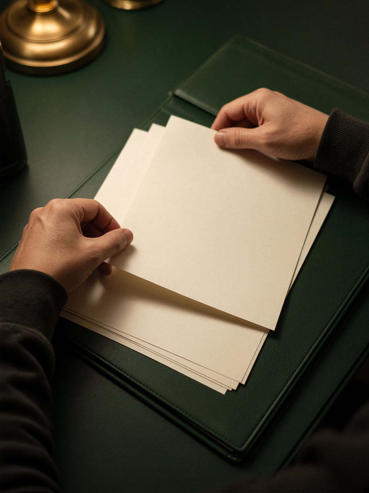 A policy file being prepared for issue